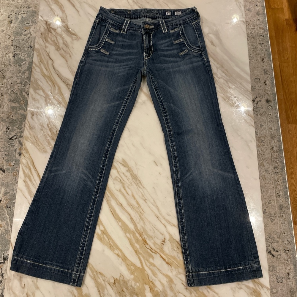 miss me dark blue wide leg jeans